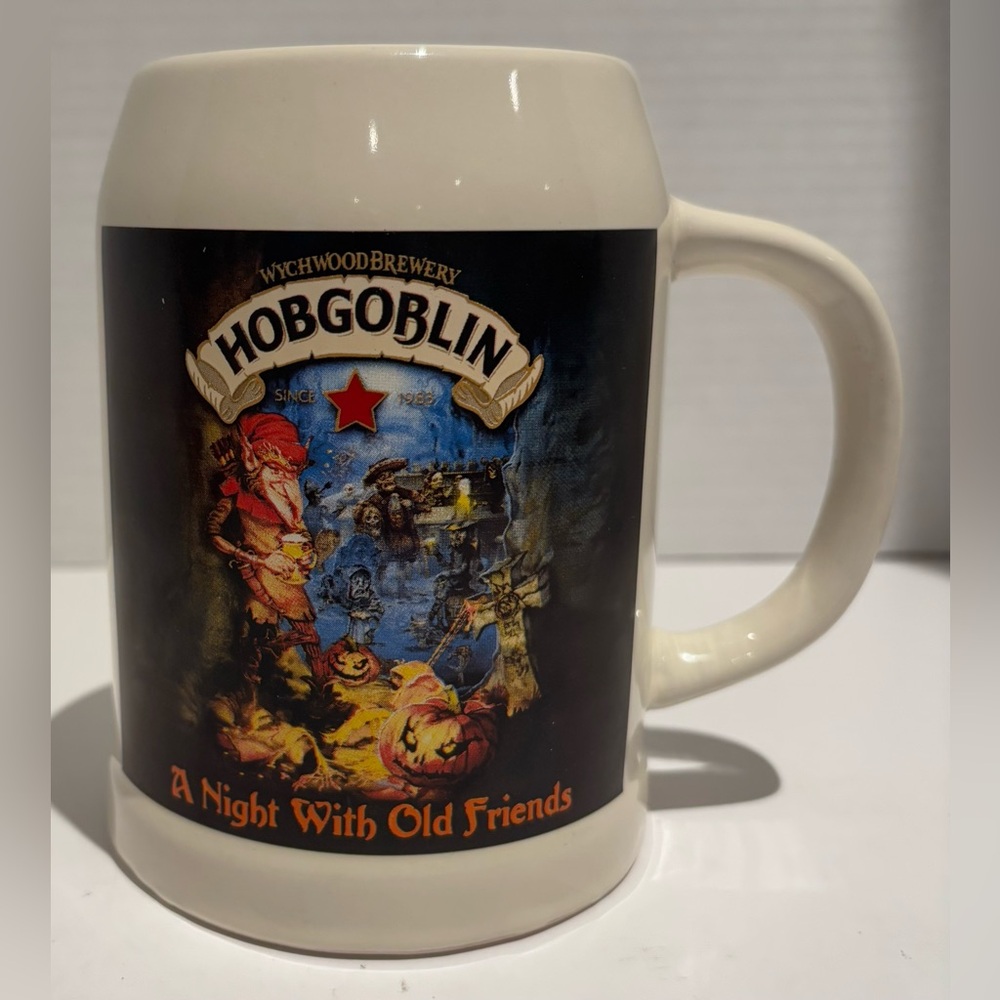 Vintage Wychwood Brewery Hobgoblin “A Night With Old Friends” Beer Mug Stein